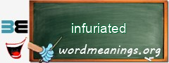 WordMeaning blackboard for infuriated